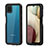 Custodia Impermeabile Silicone e Plastica Opaca Waterproof Cover 360 Gradi per Samsung Galaxy M12 Nero