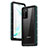Custodia Impermeabile Silicone e Plastica Opaca Waterproof Cover 360 Gradi per Samsung Galaxy Note 20 5G Ciano