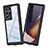 Custodia Impermeabile Silicone e Plastica Opaca Waterproof Cover 360 Gradi per Samsung Galaxy S23 Ultra 5G Nero