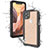 Custodia Impermeabile Silicone e Plastica Opaca Waterproof Cover 360 Gradi U01 per Apple iPhone 11 Pro Nero