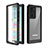 Custodia Impermeabile Silicone e Plastica Opaca Waterproof Cover 360 Gradi W01 per Samsung Galaxy Note 20 Ultra 5G Nero