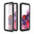 Custodia Impermeabile Silicone e Plastica Opaca Waterproof Cover 360 Gradi W01 per Samsung Galaxy S20 5G Nero