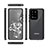 Custodia Impermeabile Silicone e Plastica Opaca Waterproof Cover 360 Gradi W01 per Samsung Galaxy S20 Ultra 5G Nero