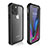 Custodia Impermeabile Silicone e Plastica Opaca Waterproof Cover 360 Gradi W02 per Apple iPhone 11 Pro Max Nero