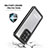 Custodia Impermeabile Silicone e Plastica Opaca Waterproof Cover 360 Gradi W02 per Samsung Galaxy S20 Ultra 5G Nero