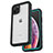 Custodia Impermeabile Silicone e Plastica Opaca Waterproof Cover 360 Gradi W04 per Apple iPhone 11 Pro Ciano