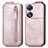 Custodia In Pelle Flip per Oppo A78 5G Oro Rosa