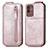 Custodia In Pelle Flip per Samsung Galaxy M13 5G Oro Rosa