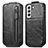 Custodia In Pelle Flip per Samsung Galaxy S22 Plus 5G Nero