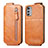 Custodia In Pelle Flip S01D per Motorola Moto E32s Marrone