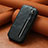 Custodia In Pelle Flip S01D per Samsung Galaxy S22 Ultra 5G Nero