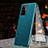 Custodia Lusso Alluminio Cover 360 Gradi D01 per Samsung Galaxy S22 Ultra 5G Ciano