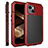 Custodia Lusso Alluminio Cover 360 Gradi HJ2 per Apple iPhone 13 Rosso