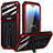 Custodia Lusso Alluminio Cover 360 Gradi LO1 per Apple iPhone 14 Pro Max Rosso