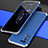 Custodia Lusso Alluminio Cover 360 Gradi M01 per Oppo Find X3 Lite 5G Argento e Blu