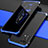 Custodia Lusso Alluminio Cover 360 Gradi M01 per Oppo Find X3 Lite 5G Blu e Nero