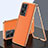 Custodia Lusso Alluminio Cover 360 Gradi P01 per Oppo Reno7 Pro 5G Arancione