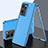 Custodia Lusso Alluminio Cover 360 Gradi P01 per Oppo Reno7 SE 5G Blu