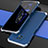 Custodia Lusso Alluminio Cover 360 Gradi P01 per Xiaomi Redmi Note 9 5G Argento e Blu