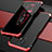 Custodia Lusso Alluminio Cover 360 Gradi P01 per Xiaomi Redmi Note 9 5G Rosso e Nero
