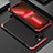 Custodia Lusso Alluminio Cover 360 Gradi per Apple iPhone 13 Mini Rosso e Nero