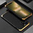 Custodia Lusso Alluminio Cover 360 Gradi per Apple iPhone 13 Pro Max Oro e Nero