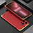 Custodia Lusso Alluminio Cover 360 Gradi per Apple iPhone 13 Pro Max Oro e Rosso