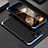 Custodia Lusso Alluminio Cover 360 Gradi per Apple iPhone 14 Pro Blu e Nero