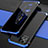 Custodia Lusso Alluminio Cover 360 Gradi per Huawei Nova 8 SE 5G Blu e Nero