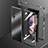 Custodia Lusso Alluminio Cover 360 Gradi per Samsung Galaxy Z Fold3 5G Nero