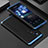 Custodia Lusso Alluminio Cover 360 Gradi per Xiaomi Mi 12 5G Blu e Nero