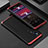 Custodia Lusso Alluminio Cover 360 Gradi per Xiaomi Mi 12S 5G Rosso e Nero