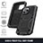 Custodia Lusso Alluminio Cover 360 Gradi RJ1 per Apple iPhone 13 Pro