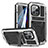 Custodia Lusso Alluminio Cover 360 Gradi RJ1 per Apple iPhone 13 Pro Max Argento