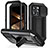 Custodia Lusso Alluminio Cover 360 Gradi RJ3 per Apple iPhone 13 Pro Max Nero