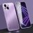 Custodia Lusso Alluminio Cover M09 per Apple iPhone 14 Plus Viola