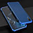 Custodia Lusso Alluminio Cover per Apple iPhone X Blu