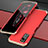 Custodia Lusso Alluminio Cover per Huawei Honor V30 5G Oro e Rosso