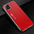 Custodia Lusso Alluminio Cover per Oppo A72 5G Rosso