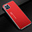 Custodia Lusso Alluminio Cover per Oppo Reno4 SE 5G Rosso