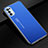 Custodia Lusso Alluminio Cover per Oppo Reno5 5G Blu