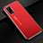 Custodia Lusso Alluminio Cover per Realme X7 5G Rosso