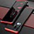 Custodia Lusso Alluminio Cover per Vivo X50 Pro 5G Rosso e Nero