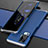 Custodia Lusso Alluminio Cover per Vivo X51 5G Argento e Blu