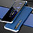 Custodia Lusso Alluminio Cover per Xiaomi Mi 10 Argento e Blu