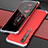Custodia Lusso Alluminio Cover per Xiaomi Mi 10 Argento e Rosso