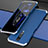 Custodia Lusso Alluminio Cover per Xiaomi Redmi K30 4G Argento e Blu