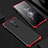 Custodia Lusso Alluminio Cover per Xiaomi Redmi Note 8 Pro Rosso e Nero