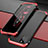 Custodia Lusso Alluminio Cover T02 per Apple iPhone 12 Pro Max Rosso e Nero