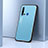 Custodia Lusso Alluminio Cover T02 per Huawei Nova 5i Blu